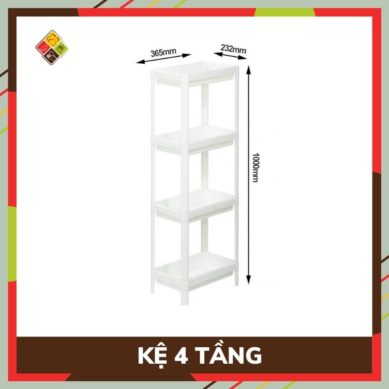 Kệ đa năng 2 3 4 tầng Inochi nhựa đựng gia vị nhà bếp kệ để đồ trang điểm bằng nhựa đa năng