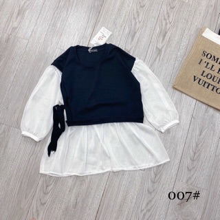 Áo thu Bigsize phối sơmi siêu xinh