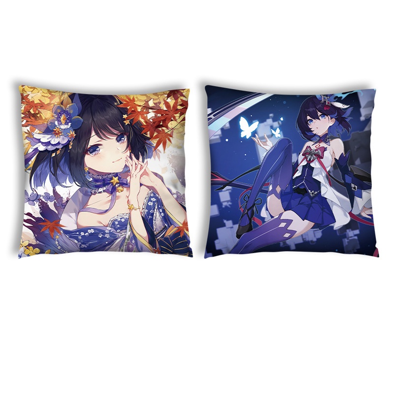 (3 mẫu) Gối IN HÌNH Honkai Impact game anime chibi gồm cả vỏ và ruột êm ái chất đẹp