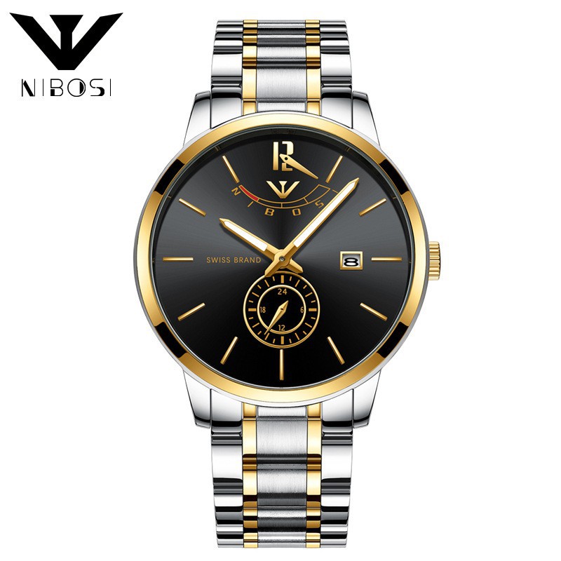 [ xả kho ] Đồng hồ nam Nibosi 2318 dây thép cao cấp thiết kế sang trọng