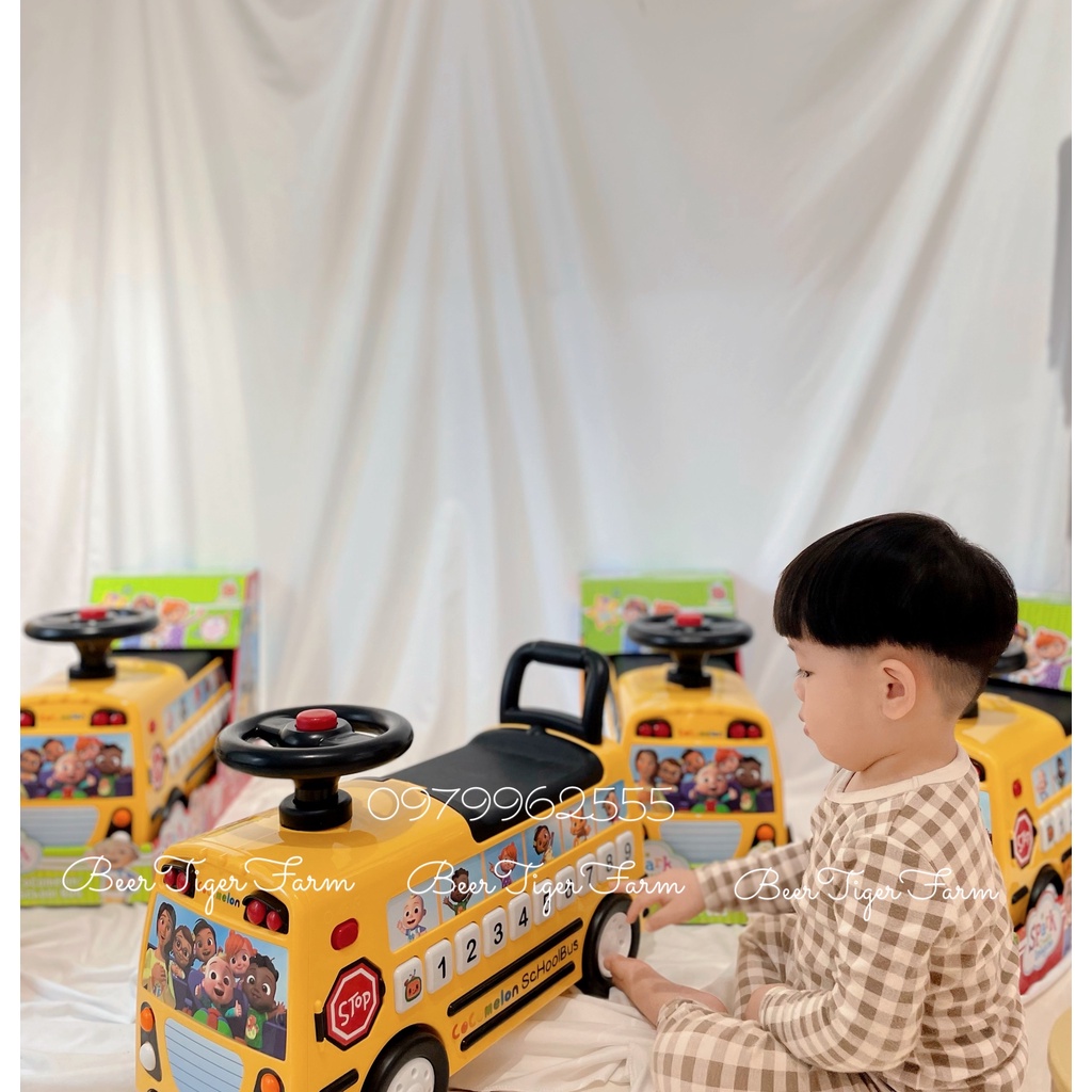 Đồ chơi xe Bus Cocomelon cho bé  có nhạc Mỹ | BEERTIGER FARM