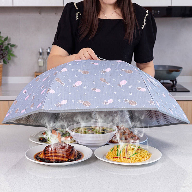 Lồng bàn đậy thức ăn cách nhiệt chống bụi cỡ lớn có thể gấp gọn tiện lợi