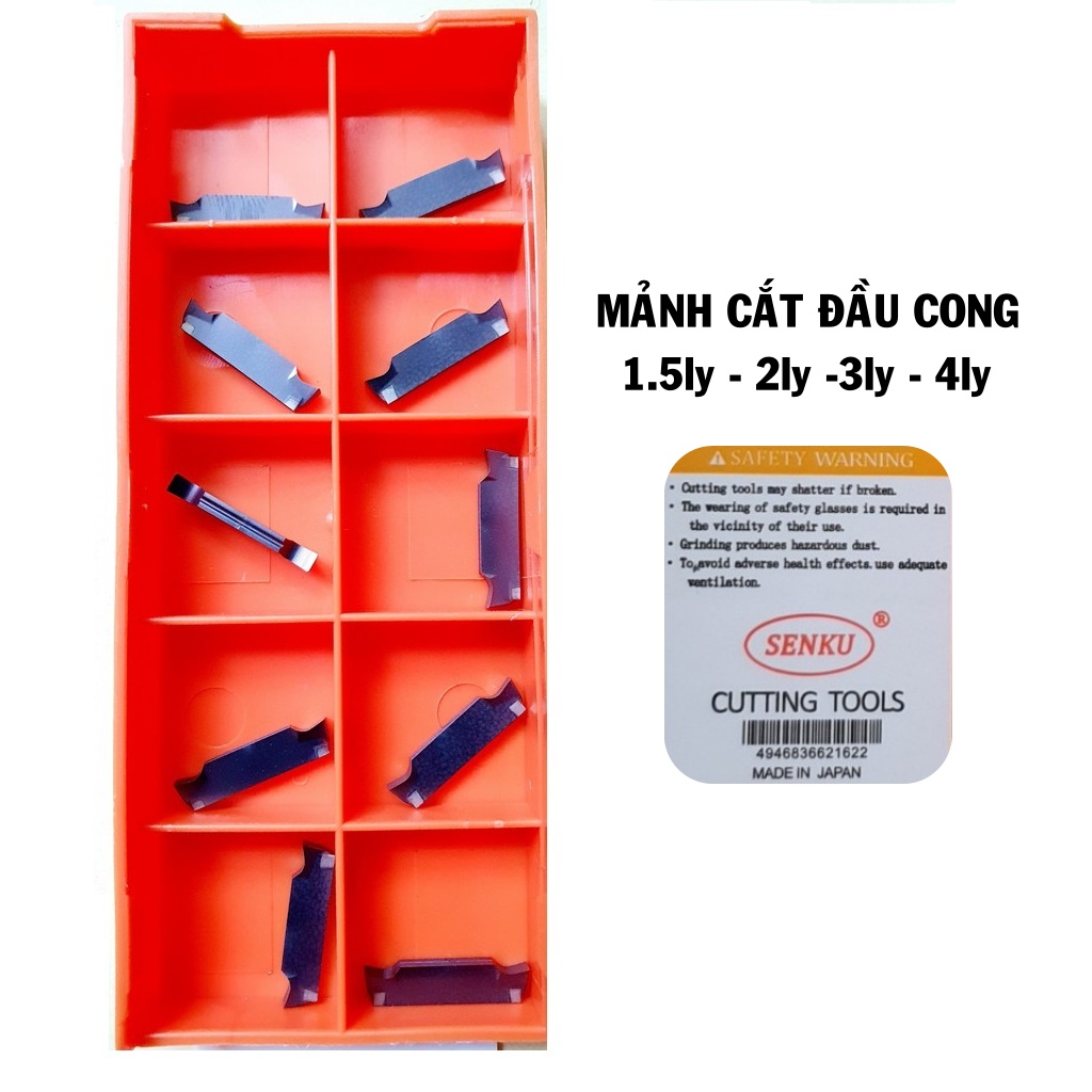 Mảnh chíp cắt 1.5mm-2mm-3mm-4mm cao cấp Nhật Bản chuyên cắt thép inox, nhôm gỗ nhựa