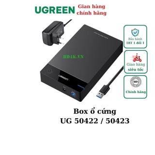  Hộp đựng ổ cứng 3.5 inch Sata USB 3.0 hỗ trợ 10TB Ugreen 50422 50423 