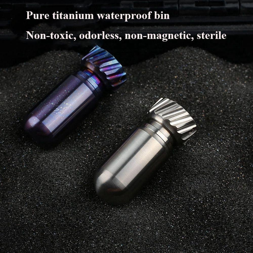 Bình Đựng Nước Mini Bằng Hợp Kim Titan Chống Ẩm Chống Thấm Nước Màu Cầu Vồng