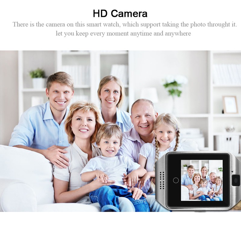 APK Đồng Hồ Thông Minh Q18 Màn Hình Cảm Ứng Có Camera Kết Nối Bluetooth Cho Điện Thoại Android