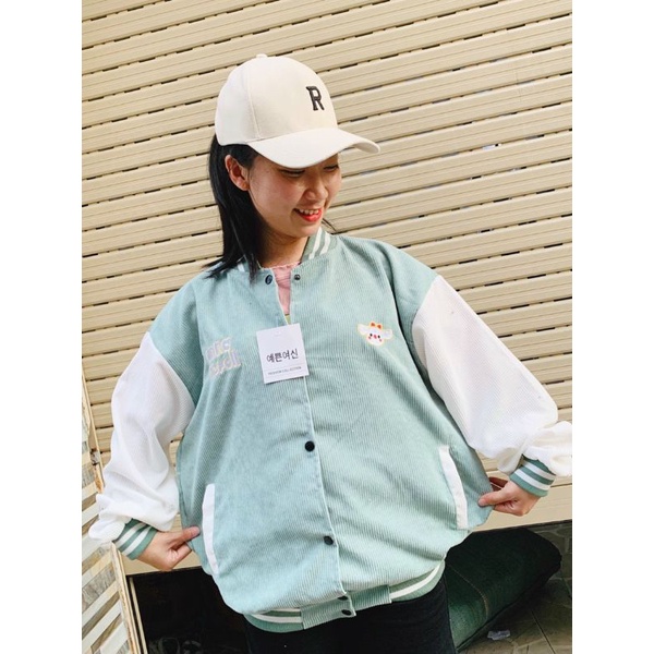 KHOÁC BOMBER THÊU UNISEX - ẢNH THẬT