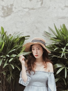 Mũ cói nơ mềm