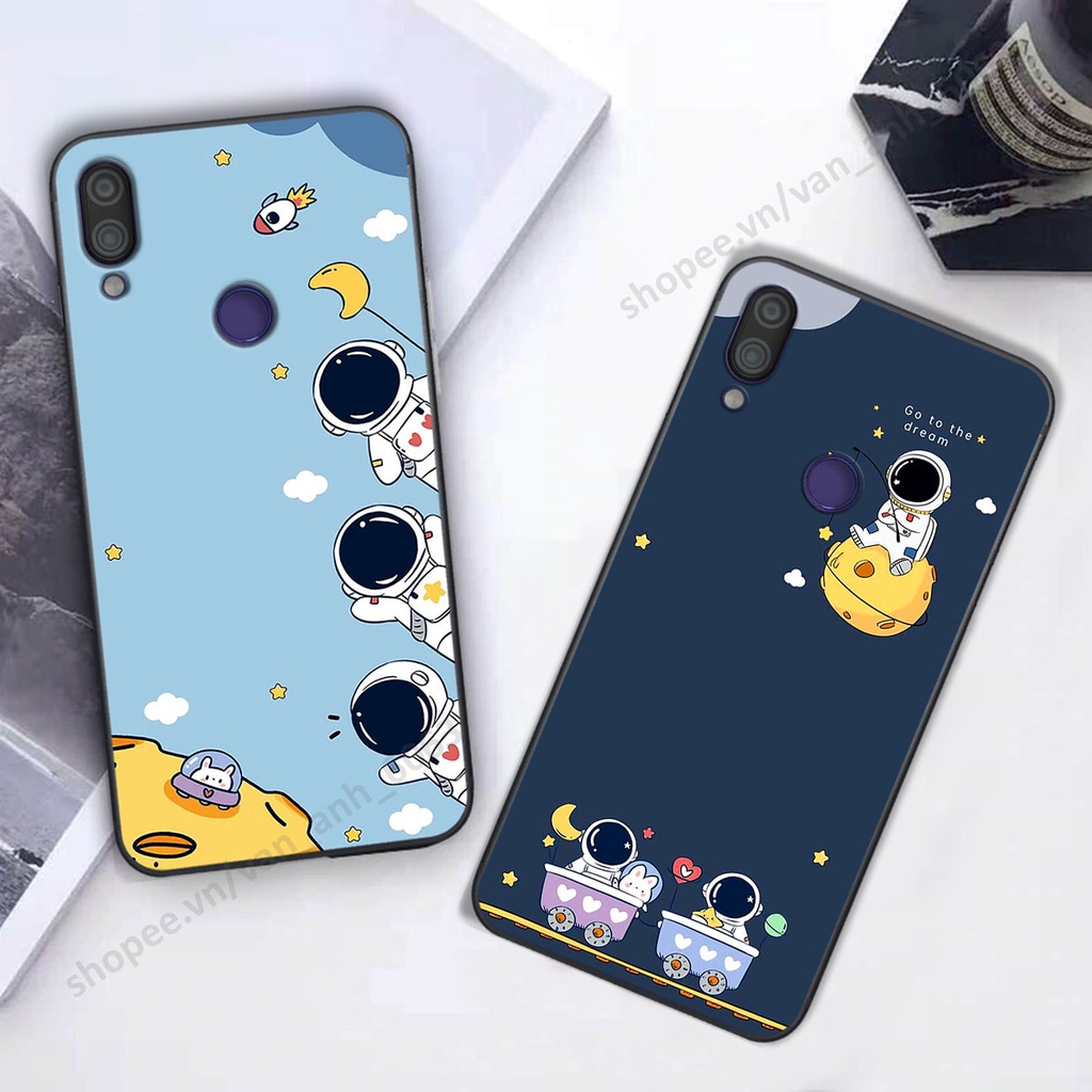 Ốp Xiaomi Redmi Note 7 hình bầu trời, phi hành gia đẹp, ốp lưng điện thoại xiaomi viền dẻo cao cấp