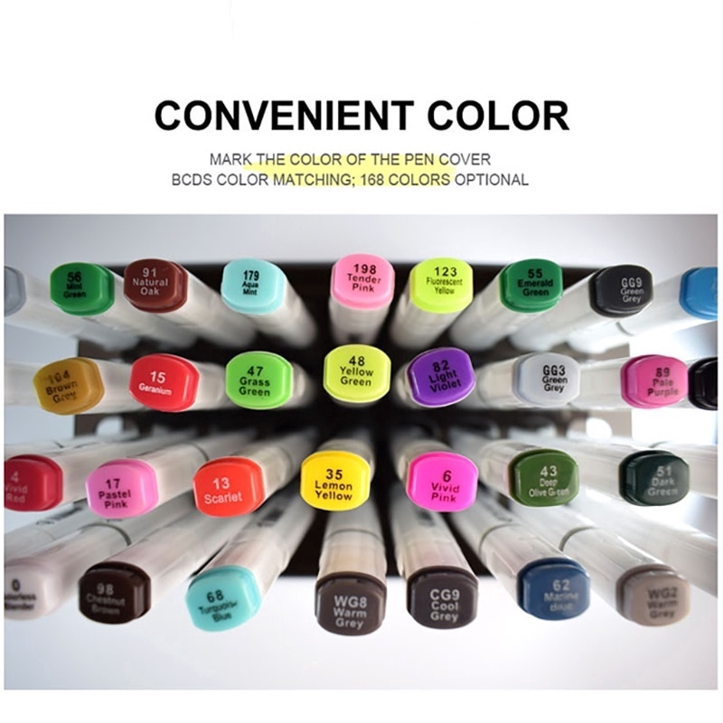 Set 12 bút màu vẽ tranh TOUCHNEW thiết kế hai đầu tiện dụng