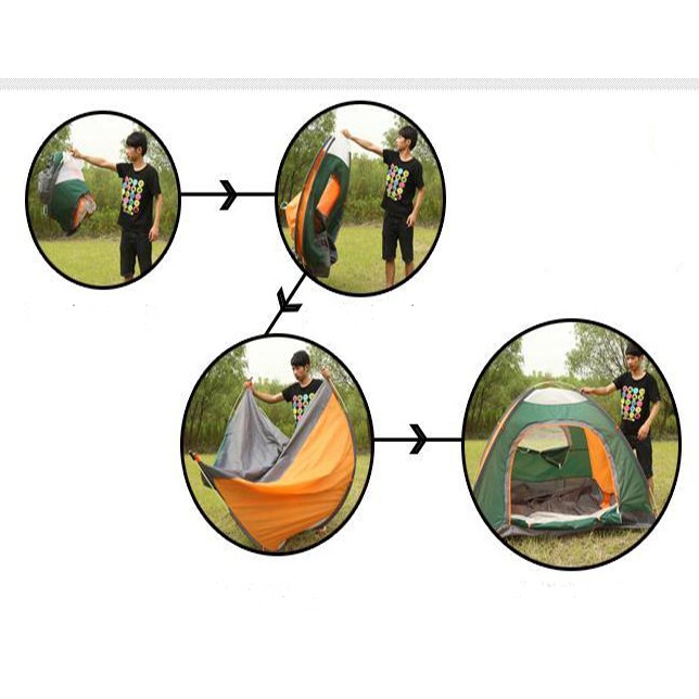 Lều dã ngoại - Lều cắm trại tự bung chống nước chất lượng cao 2m x 2m | BigBuy360 - bigbuy360.vn