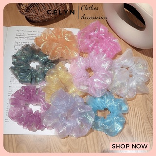 Dây buộc tóc màu trơn phối hiệu ứng phản quang nữ tính Celyn.clothes