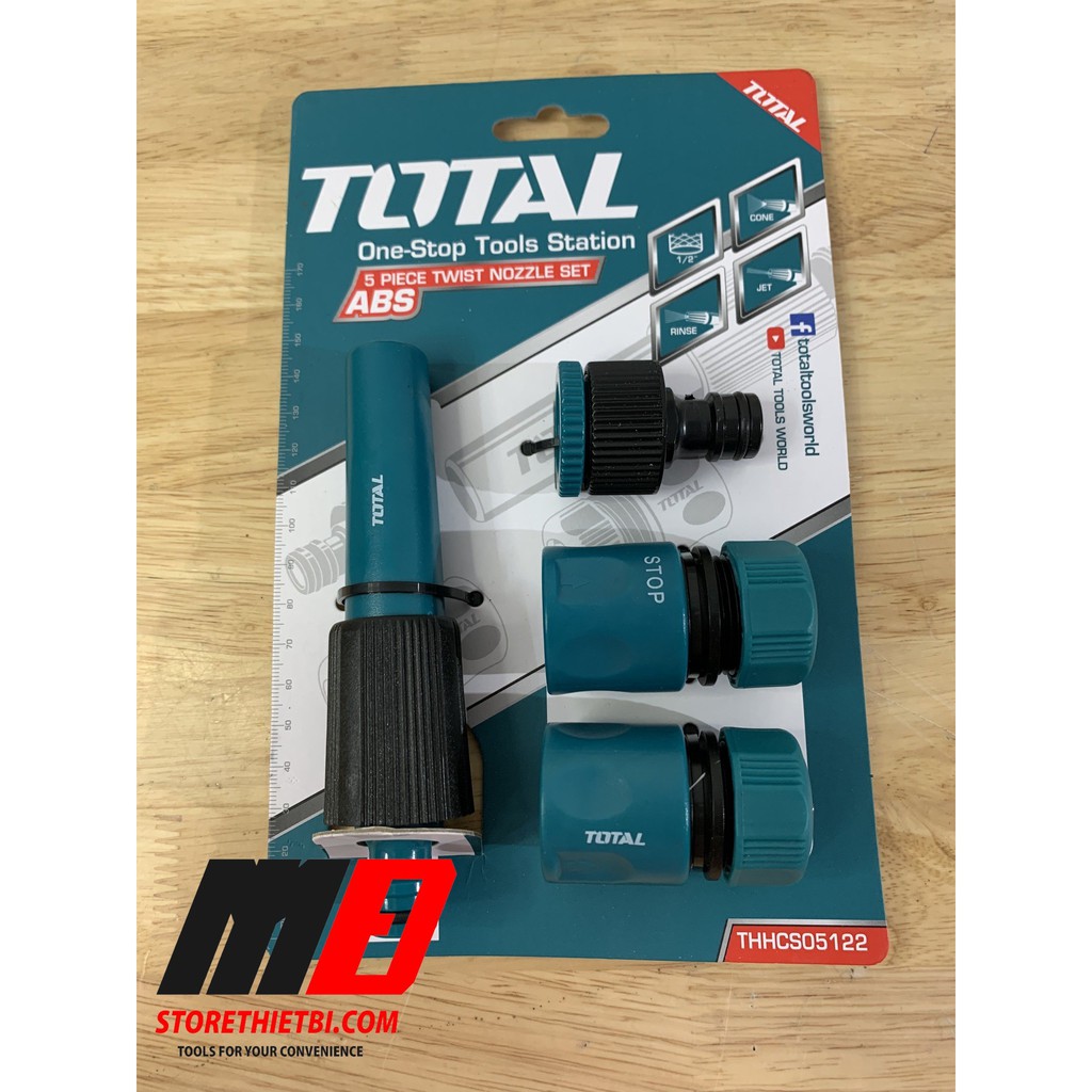 Bộ 5 khớp nối và vòi xịt cao cấp TOTAL / THHCS05122 /