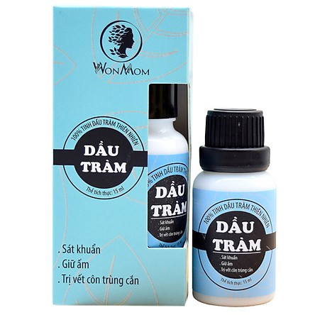 Dầu tràm cho trẻ em Wonmom 100% tinh dầu tràm