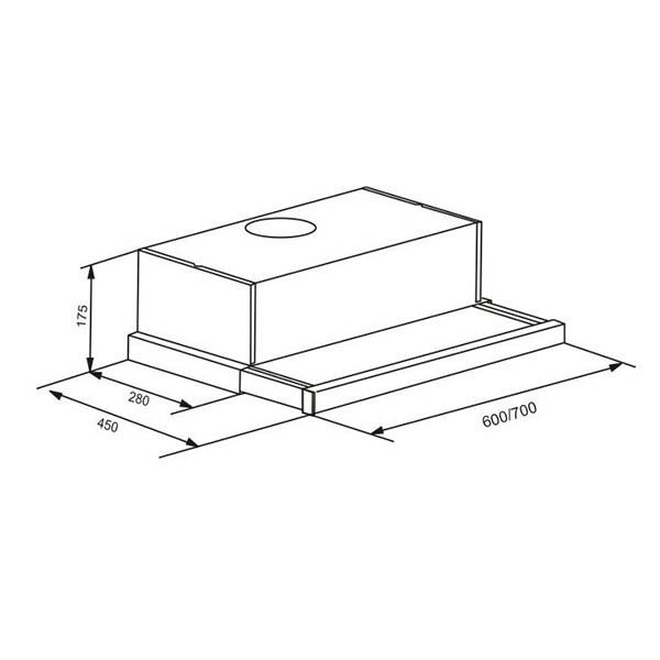 Máy hút mùi âm tủ 60cm FASTER SYP 6222B - Hàng Chính Hãng