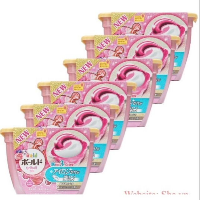 Viên giặt Gel Ball 1 hộp 18v màu hồng 1 trong giúp cho việc giặt giũ trở nên nhẹ nhàng hơn