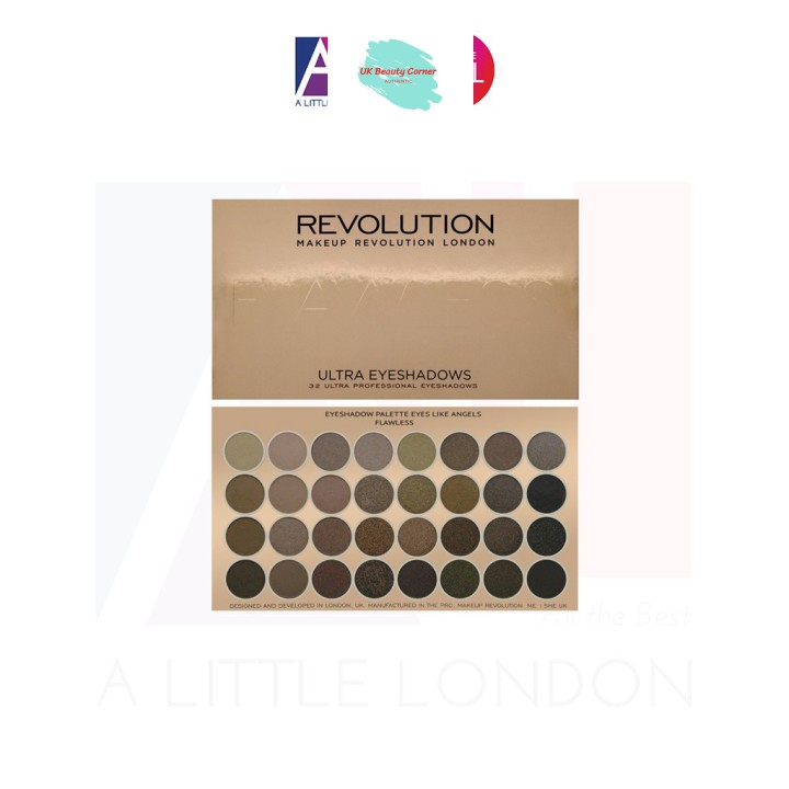 [Mã giảm giá mỹ phẩm UK chính hãng] Bảng phấn mắt Makeup Revolution Flawless Ultra Eyeshadows (Bill Anh)