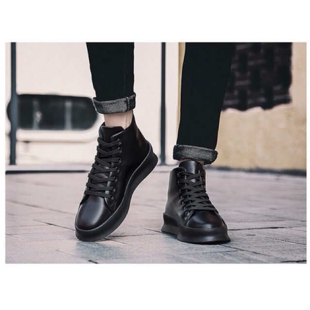 Giày Da Nam Cổ Cao Kiểu Dáng Hàn Quốc- FullBox cực rẻ | BigBuy360 - bigbuy360.vn