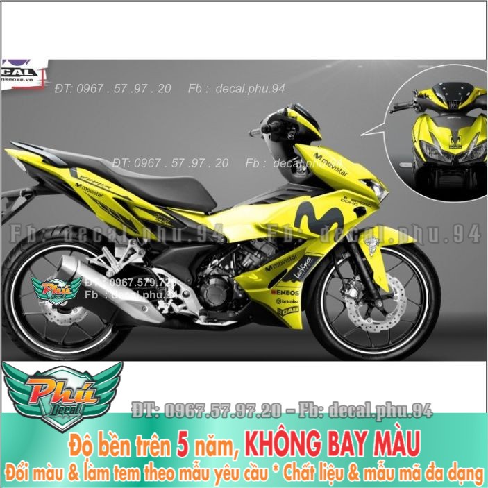 Tem rời Winner X Movistar vàng đen (B) -1