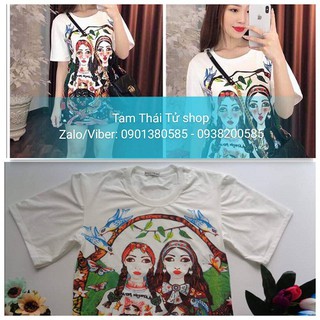 ÁO THUN IN HÌNH 2 CÔ GÁI