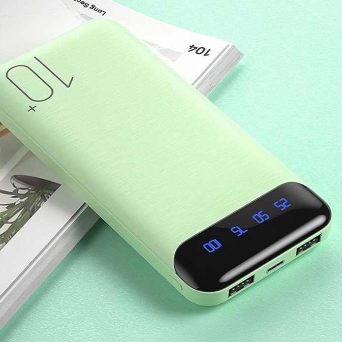 Pin sạc dự phòng ⚡️CHÍNH HÃNG⚡️ sạc dự phòng 10000 mAh siêu mỏng WK WP-161 sạc 2 thiết bị cùng lúc, sạc nhanh 2.1A