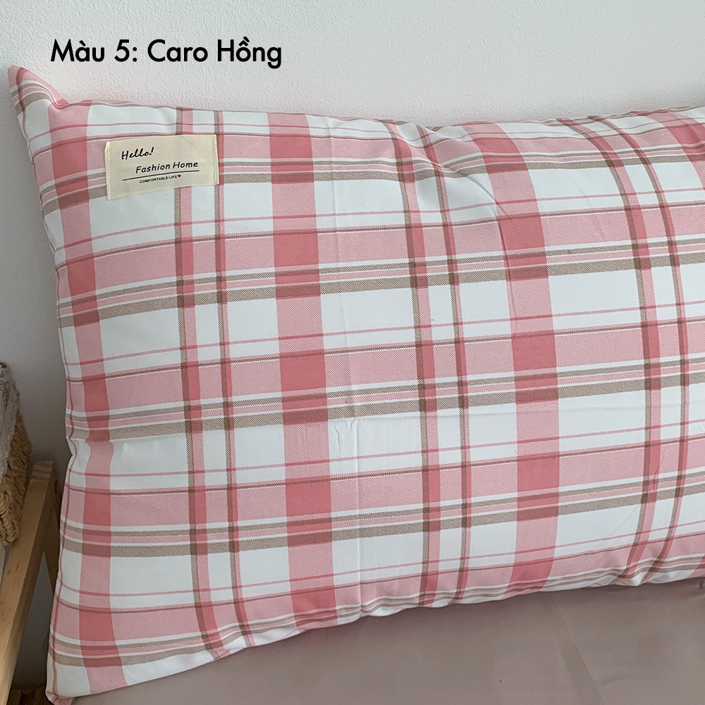 Vỏ gối nằm Cotton TC REE Bedding VN78 kích thước 50x70cm họa tiết caro Hàn Quốc | BigBuy360 - bigbuy360.vn