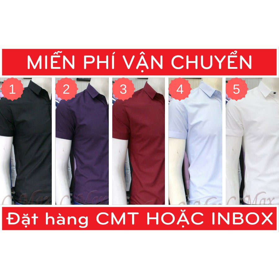 [Mã FAMAYMA2 giảm 10K đơn 50K] Áosơ Mi Nam ngắn tay cotton lụa màu đen [Thời Trang Nam] Siêu Sale | BigBuy360 - bigbuy360.vn