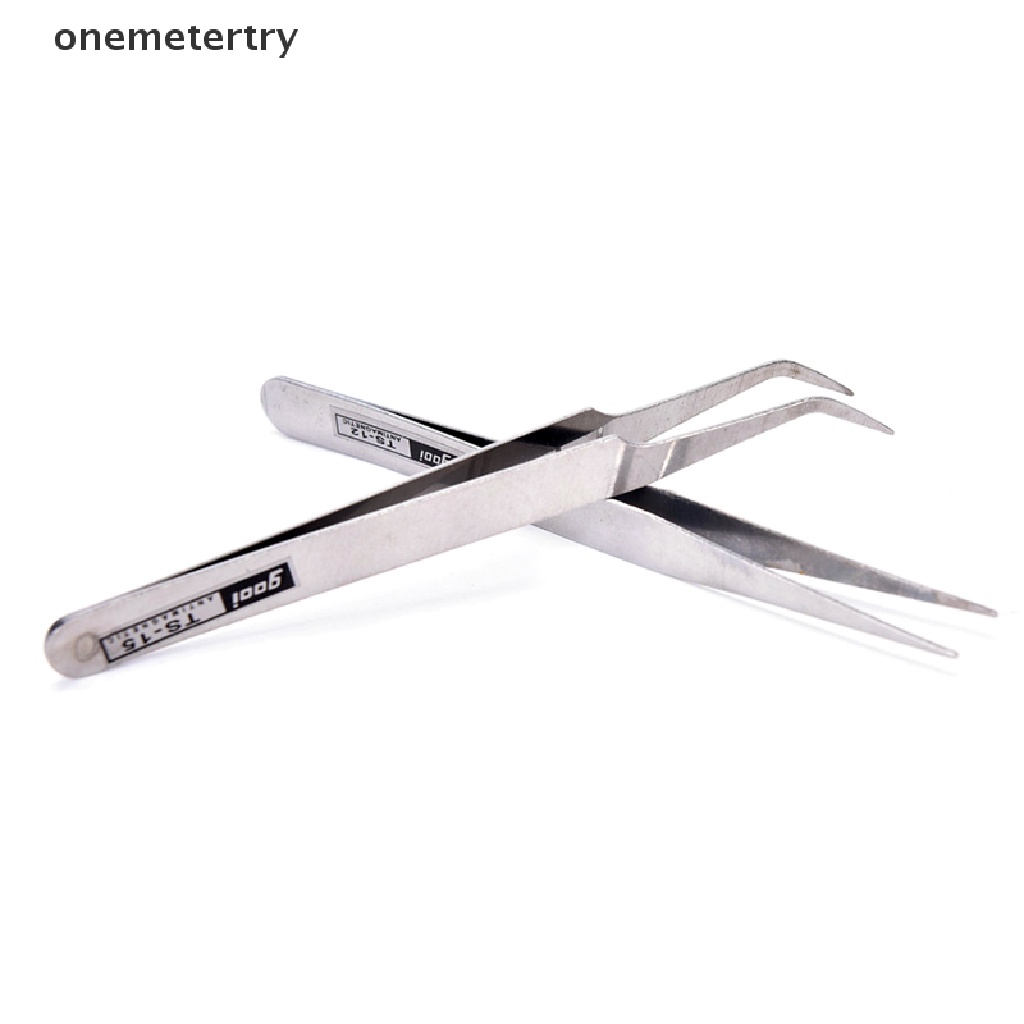 Set 2 X Nhíp Inox Gắp Lông Mi / Đá Quý Trang Điểm Làm Móng Nghệ Thuật
