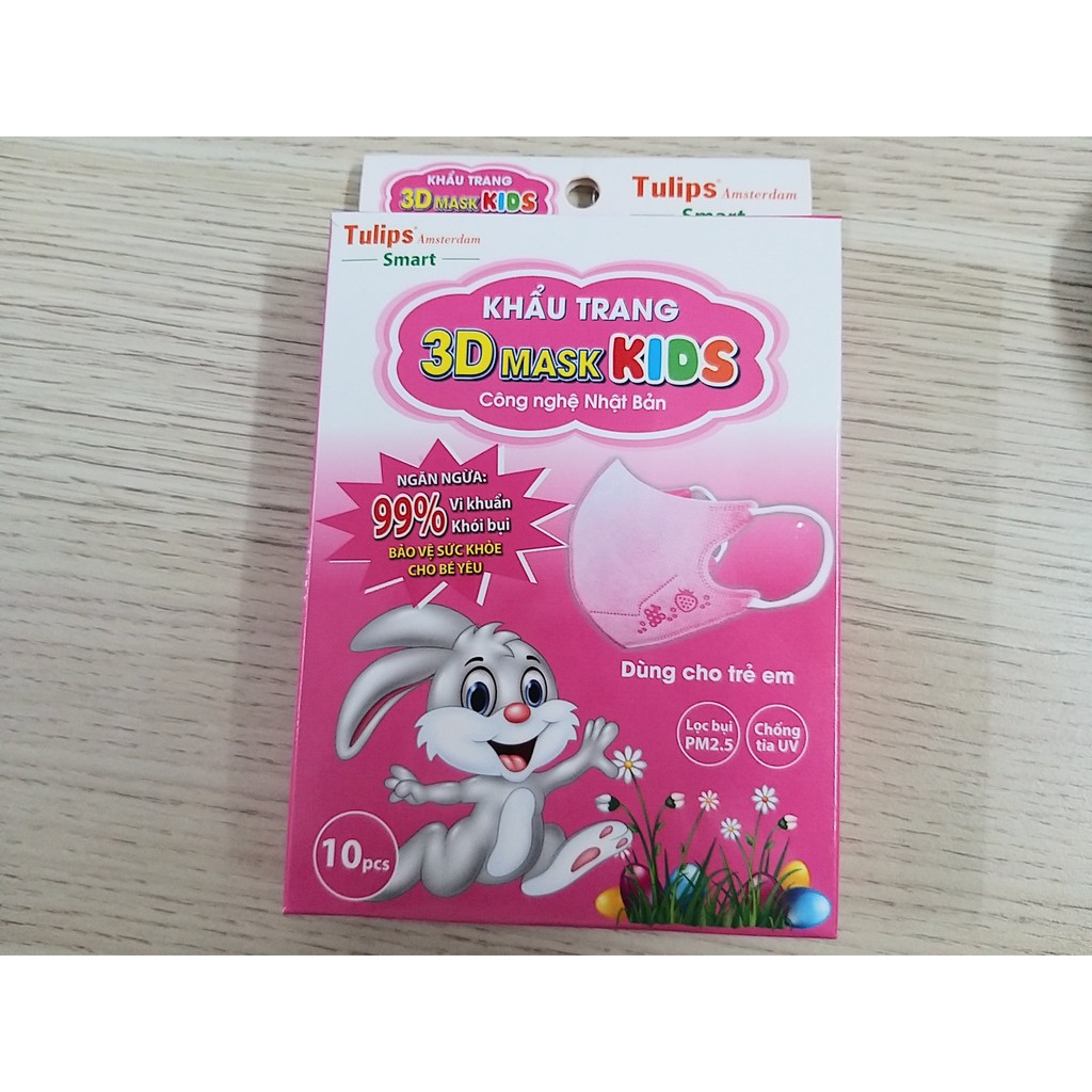 Khẩu Trang Cho Bé Tulip 3D Mask KIDs Hộp 10 Chiếc