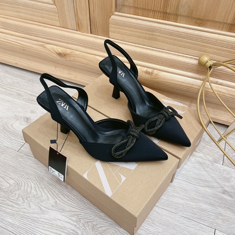 XĂNG ĐAN LỤA CAO 7cm NƠ ĐÁ ĐEN