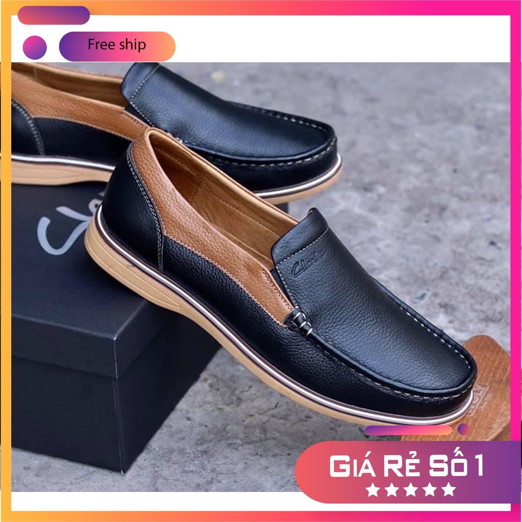 Giày lười CLARKS chính hãng cho nam da bò mềm nhập khẩu Thái Lan GCL05