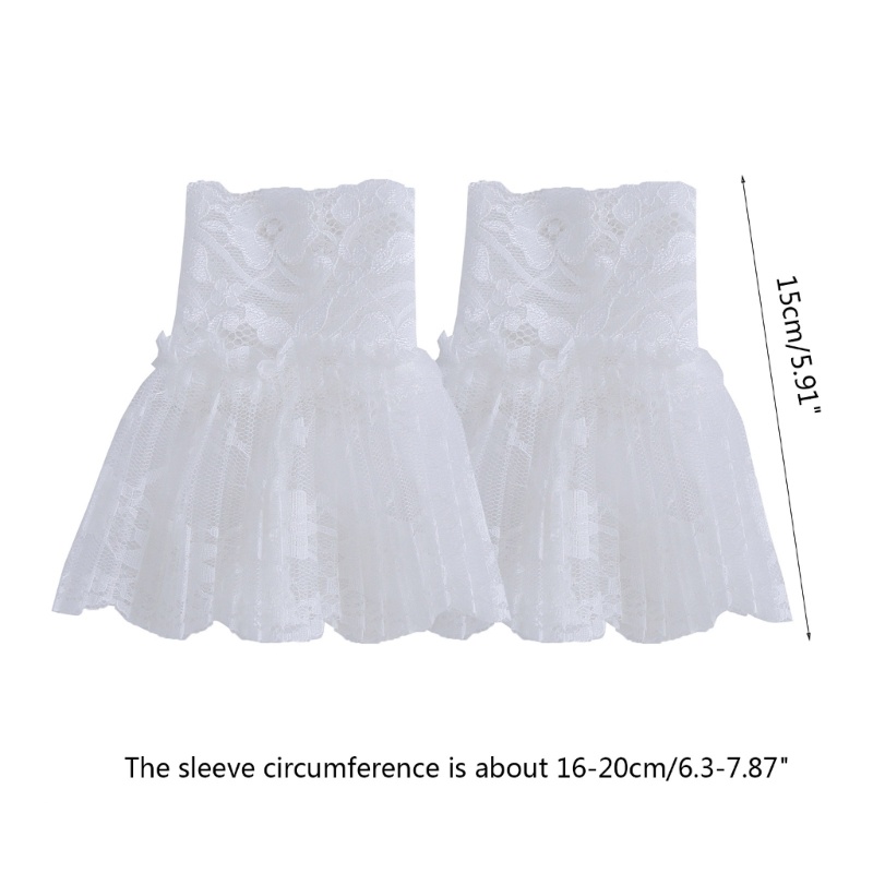 Vòng Tay Giả Xếp Ly Màu Trắng Đen Tháo Rời Được