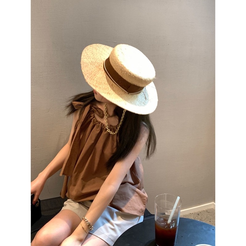 Áo Thun Cotton Lanh Cao Cấp Hở Vai Thời Trang Mùa Hè 2022 Mới Cho Bé Gái