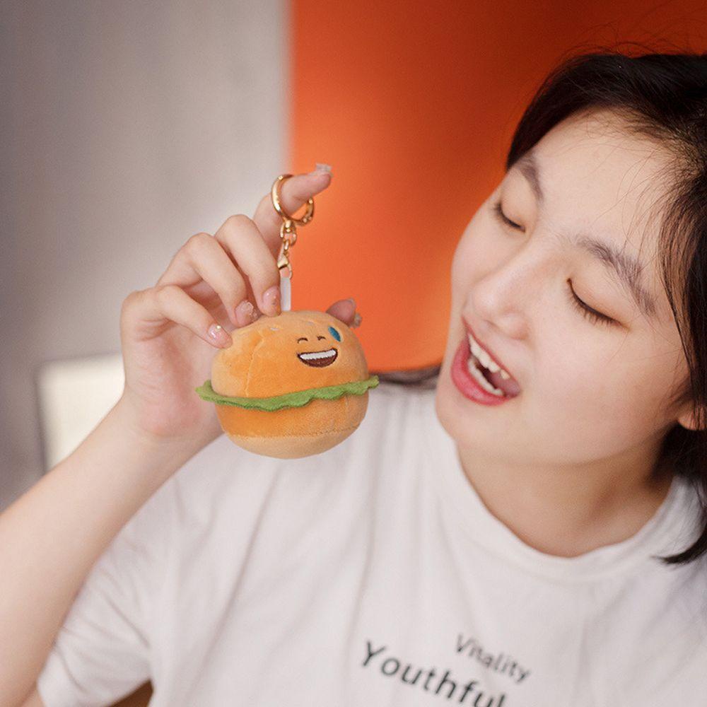 Móc Khóa Hình Hamburger Nhồi Bông Xinh Xắn