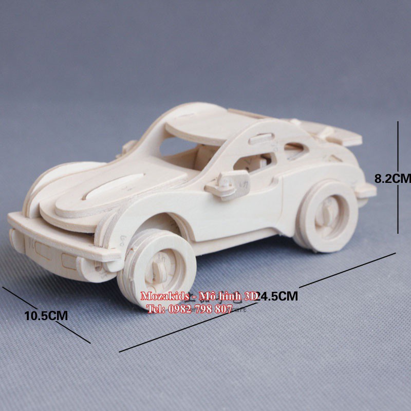 [Mã LIFETOYS1 giảm 30K đơn 99K] Đồ chơi lắp ráp gỗ 3D Mô hình Xe ô tô mini Porsche