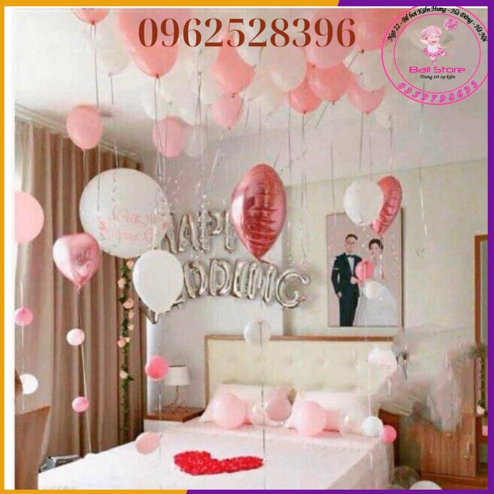 [TẶNG QUÀ ] Set Trang Trí Phòng Cưới, Phòng Tân Hôn, Đám Cưới { TẶNG BƠM TAY + KEO + RUY BĂNG }