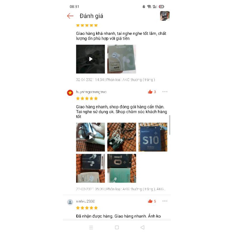 TAI NGHE AKG cho Samsung S10 , Tai nghe Earldom ET - 60 rắc 3.5mm full box 100% Bảo Hành 12 tháng