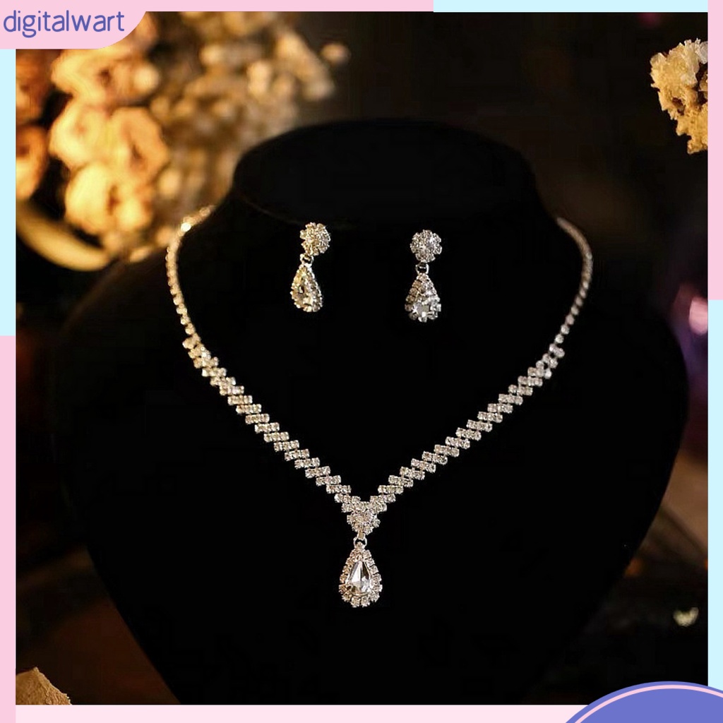 Set vòng cổ và đôi khuyên tai kiểu dáng thời trang thanh lịch dành cho nữ