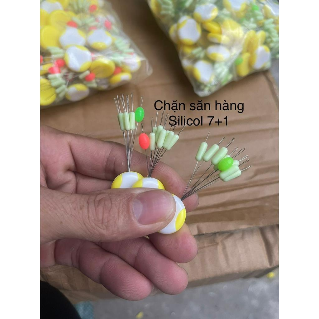 Hạt chặn săn hàng silicol dùng cho cước trục lớn 7+1 có 3 size