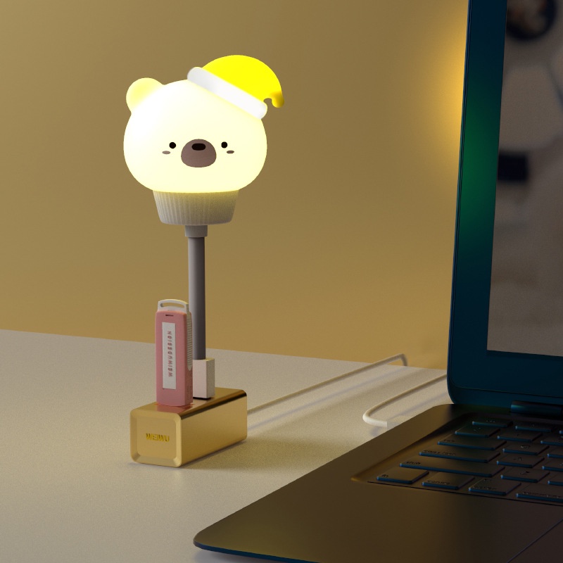 Đèn Ngủ LED Dễ Thương, Đáng Yêu Trang Trí Phòng Ngủ - Đèn Ngủ Thú Cưng Thỏ Con, Gấu Con, Mèo Con, Gà Con - Đèn Ngủ USB