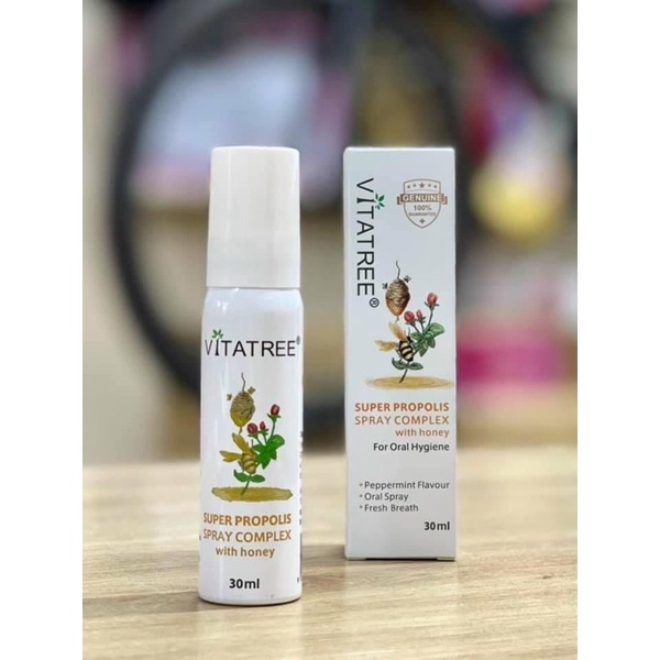 xịt họng keo ong Vitatree propolis mẫu mới Úc 30ml