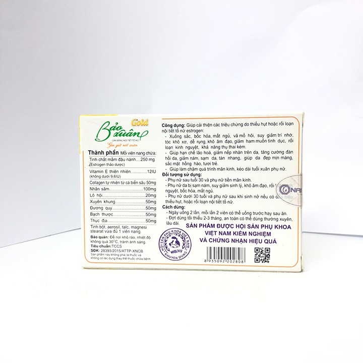 Viên uống Bảo Xuân Gold - Với tinh chất mầm đậu nành giúp cân bằng nội tiết tố nữ một cách tự nhiên hộp 30 viên | BigBuy360 - bigbuy360.vn