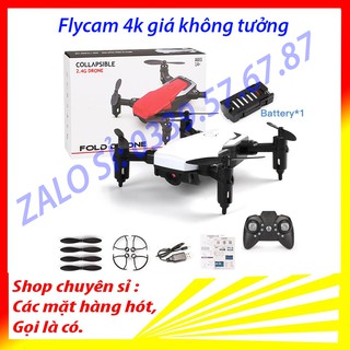 Flycam mini giá rẻ điều khiển từ xa quay phim, chụp ảnh, chống rung kết nối wifi có tay cầm điều khiển Máy bay camera 4k