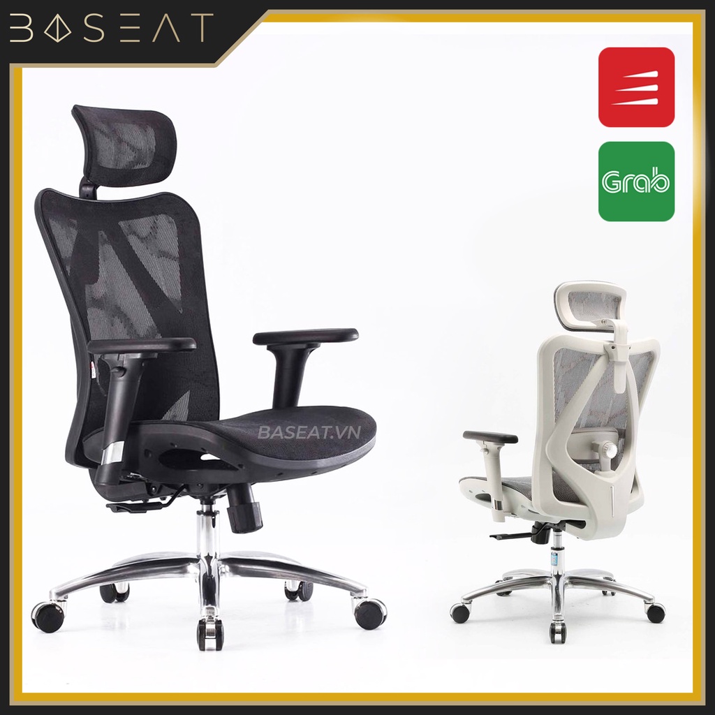 SIHOO M57 - Ghế xoay công thái học Ergonomic làm việc văn phòng tựa lưng đầu cổ điều chỉnh bảo vệ cộ