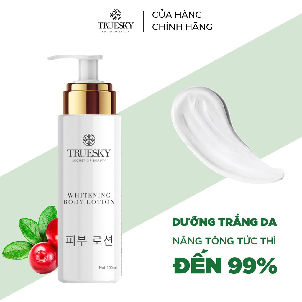 Kem dưỡng trắng da toàn thân Truesky dạng lotion thẩm thấu và dưỡng trắng nhanh 100ml - Whitening Body Lotion
