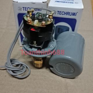 Rờ le máy bơm tăng áp Techrumi (tặng ren ngoài 21/17mm thau)