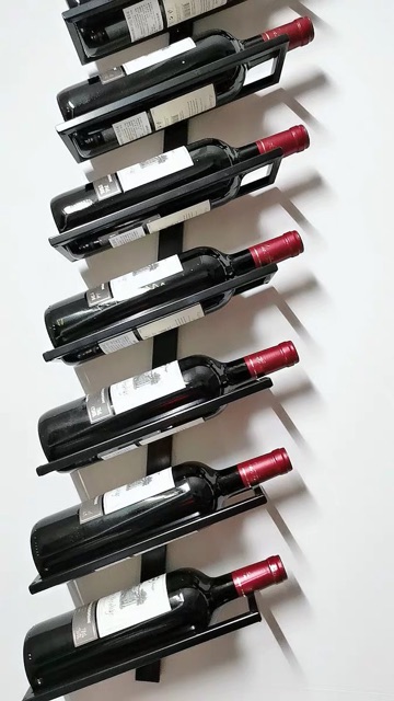 Giá Sắt Gắn Tường Trưng Bày Chai vang Đa Năng Thiết Kế Sáng Tạo