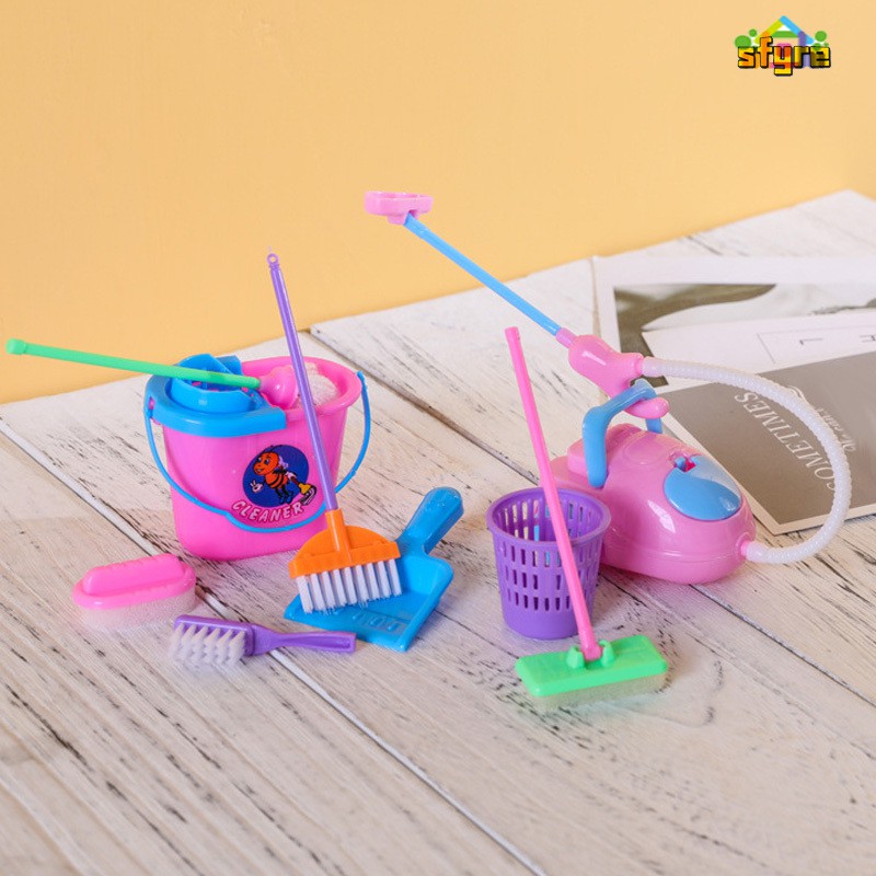 Set 9 món đồ chơi quét dọn nhà cửa cho bé