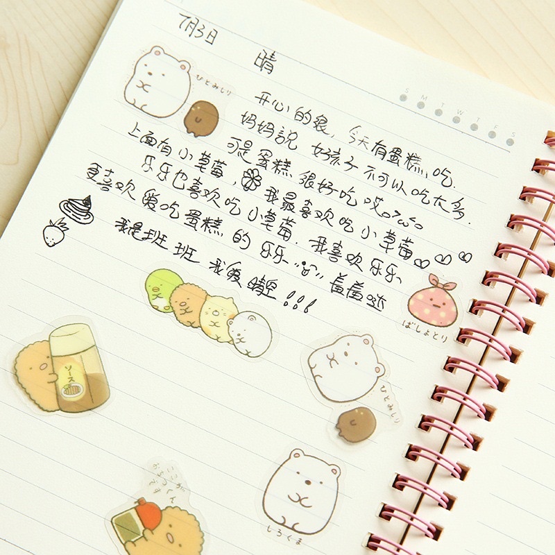 Bộ 50 hình dán sticker hoạ tiết Molang dễ thương cute để trang trí album / nhật ký / sổ tay Tiệm Ốc Sột-ST006