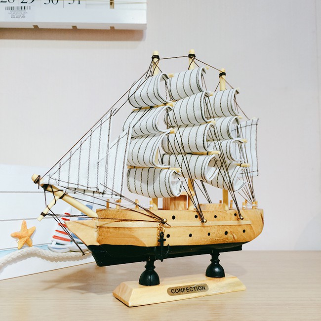 Mô hình thuyền buồm 20C3 - 20cm - Quà tặng sinh nhật, tặng bạn trai, bạn gái, người yêu